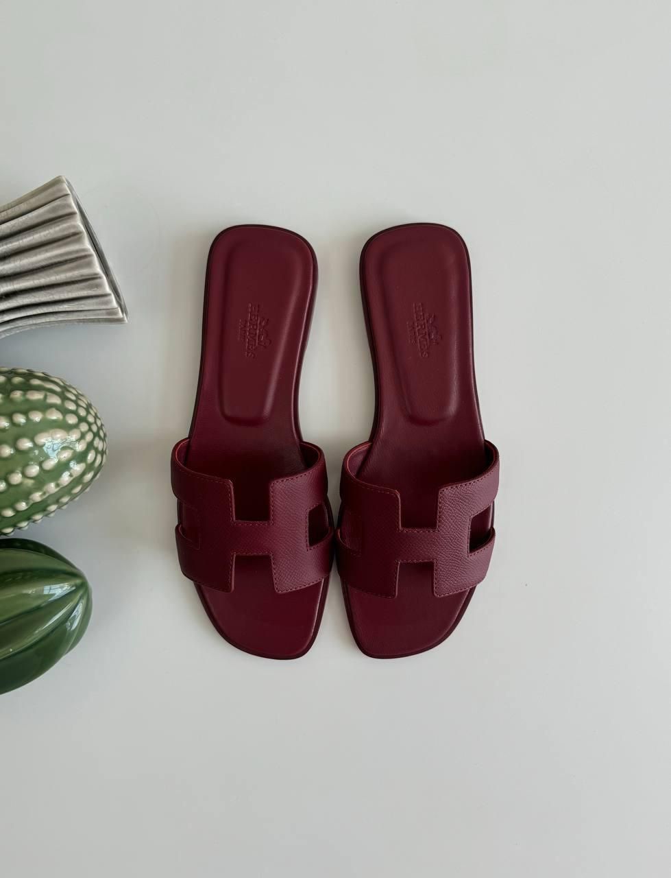 Hermes Oran Sandals - White