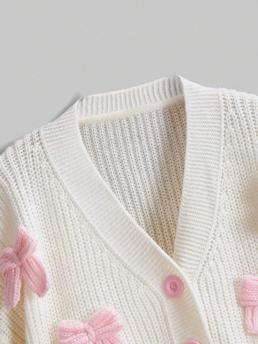 Baie Studio – Crochet Bow Knit Cardigan