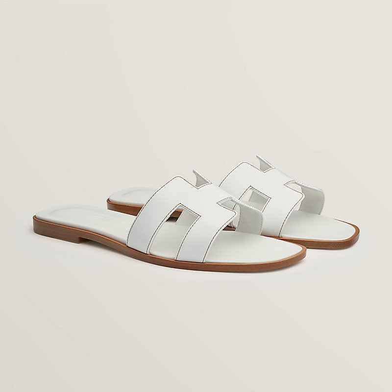 Hermes Oran Sandals - White