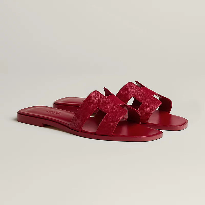 Hermes Oran Sandals - Wine