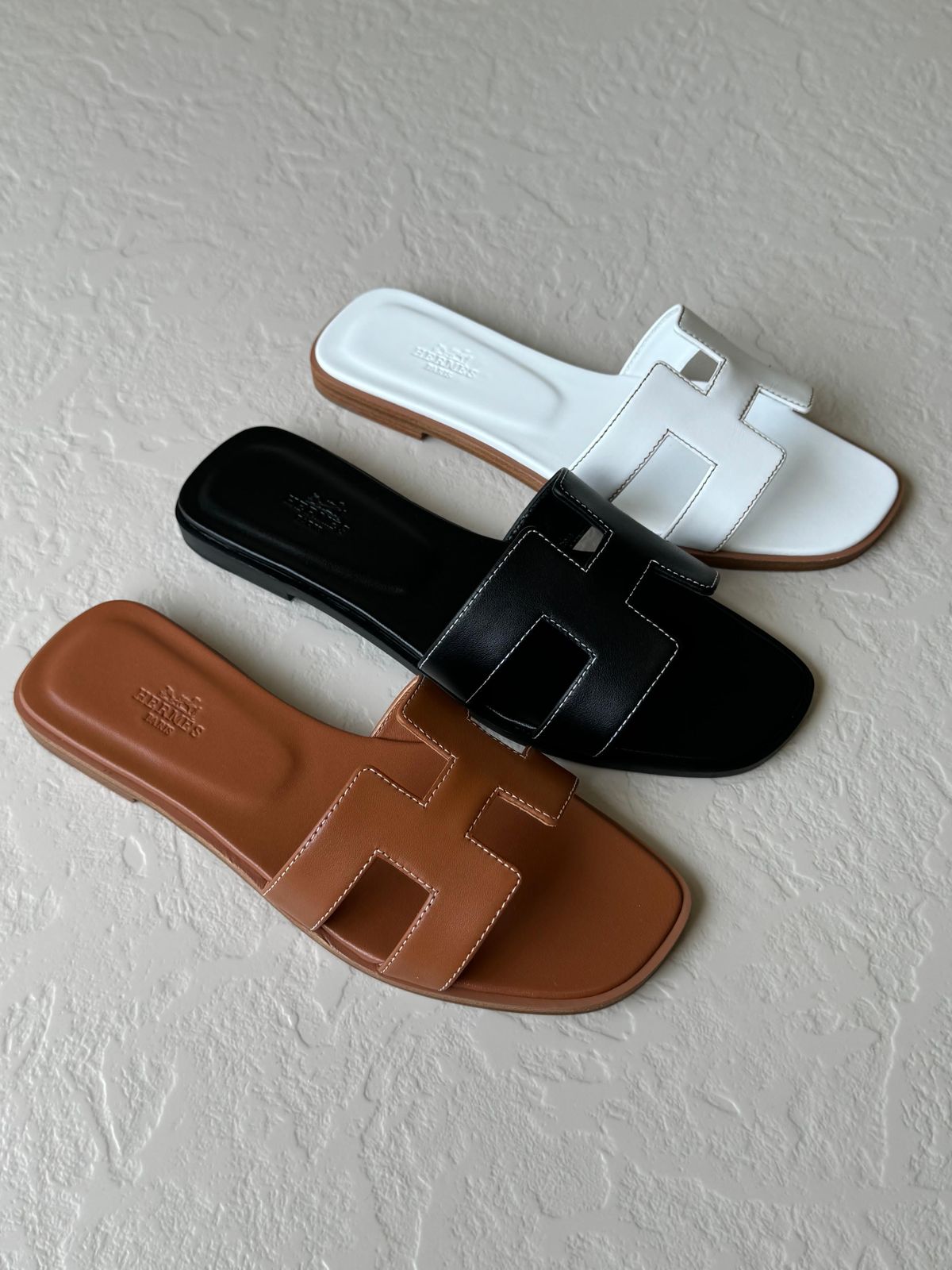 Hermes Oran Sandals - White